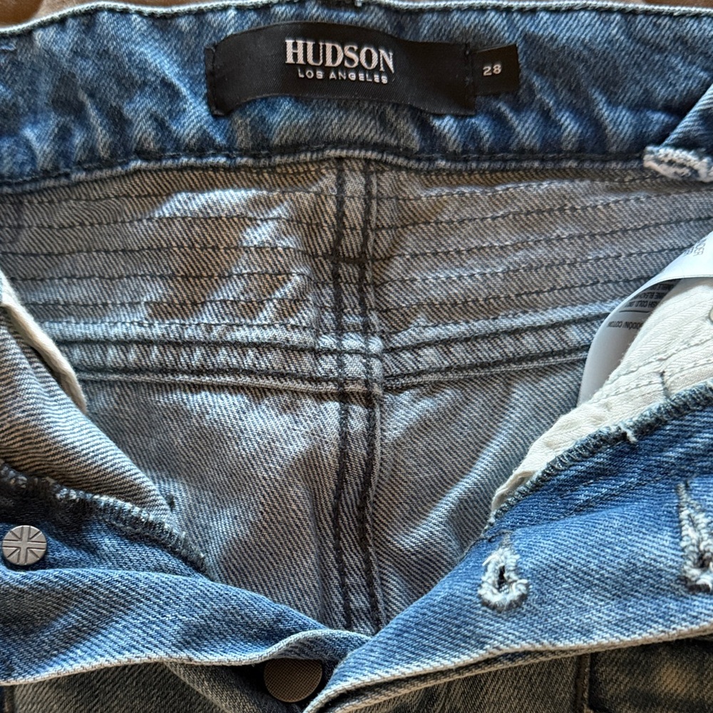 Hudson Jeans Men's Distressed Blue Denim